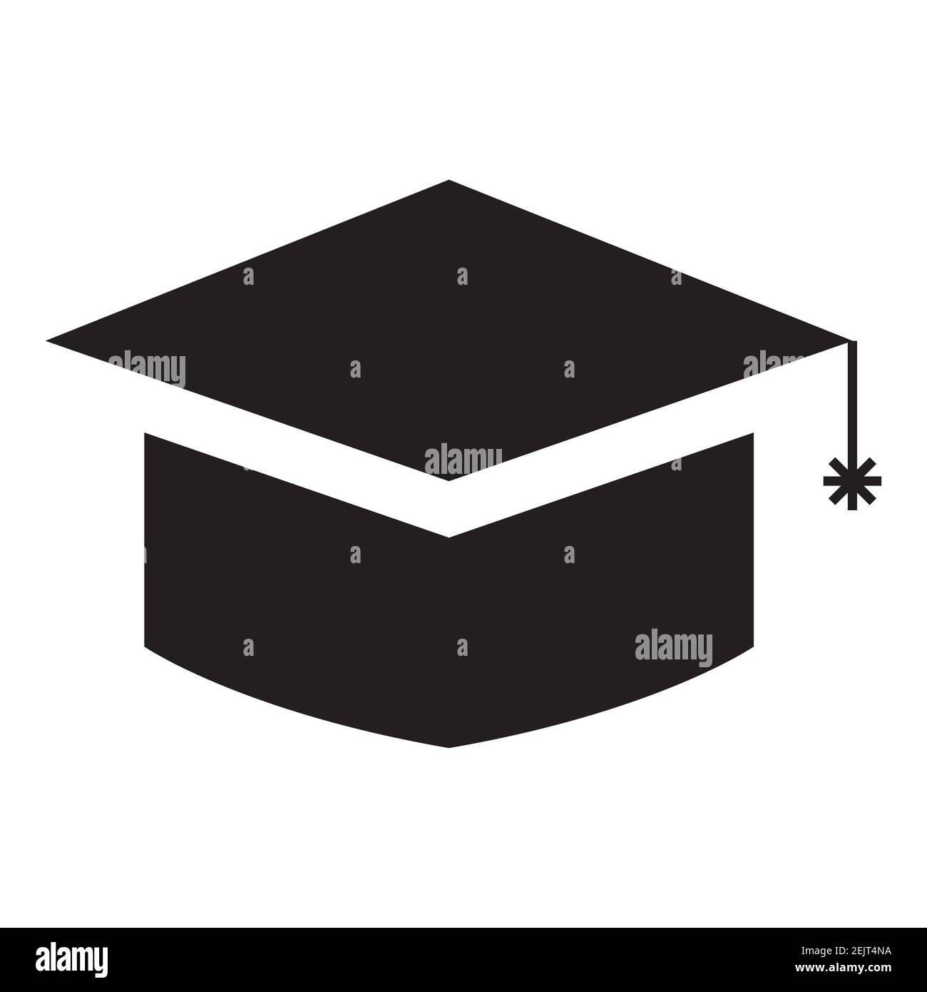 Graduation cap vector icon. Symbols on white background Stock Photo - Alamy