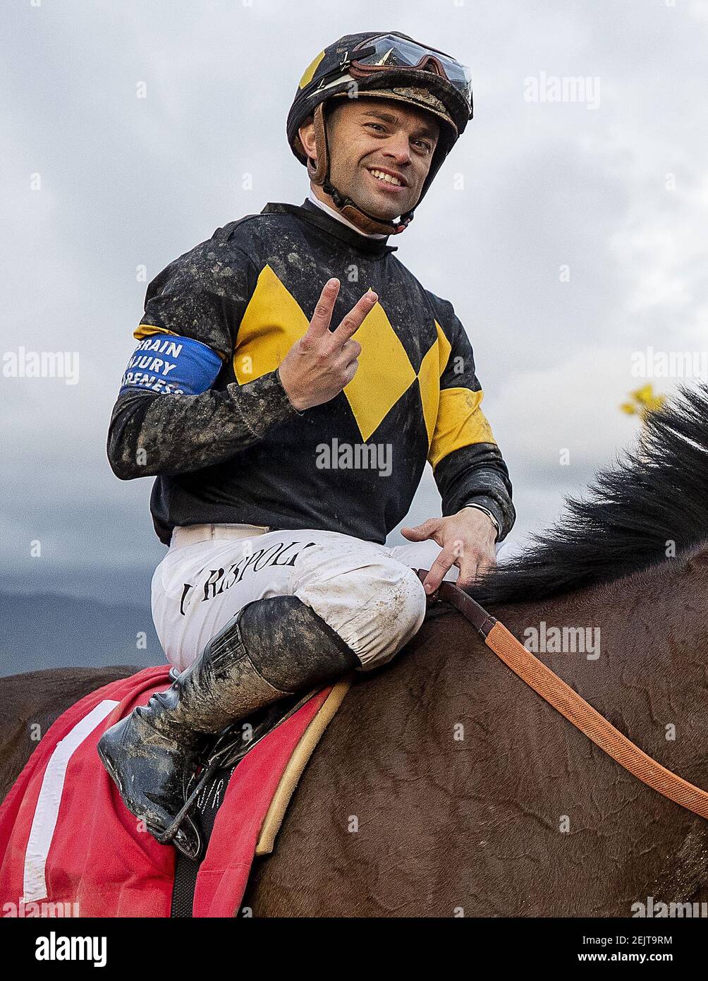 Umberto Rispoli at Santa Anita Park in Arcadia, California on March 7 ...