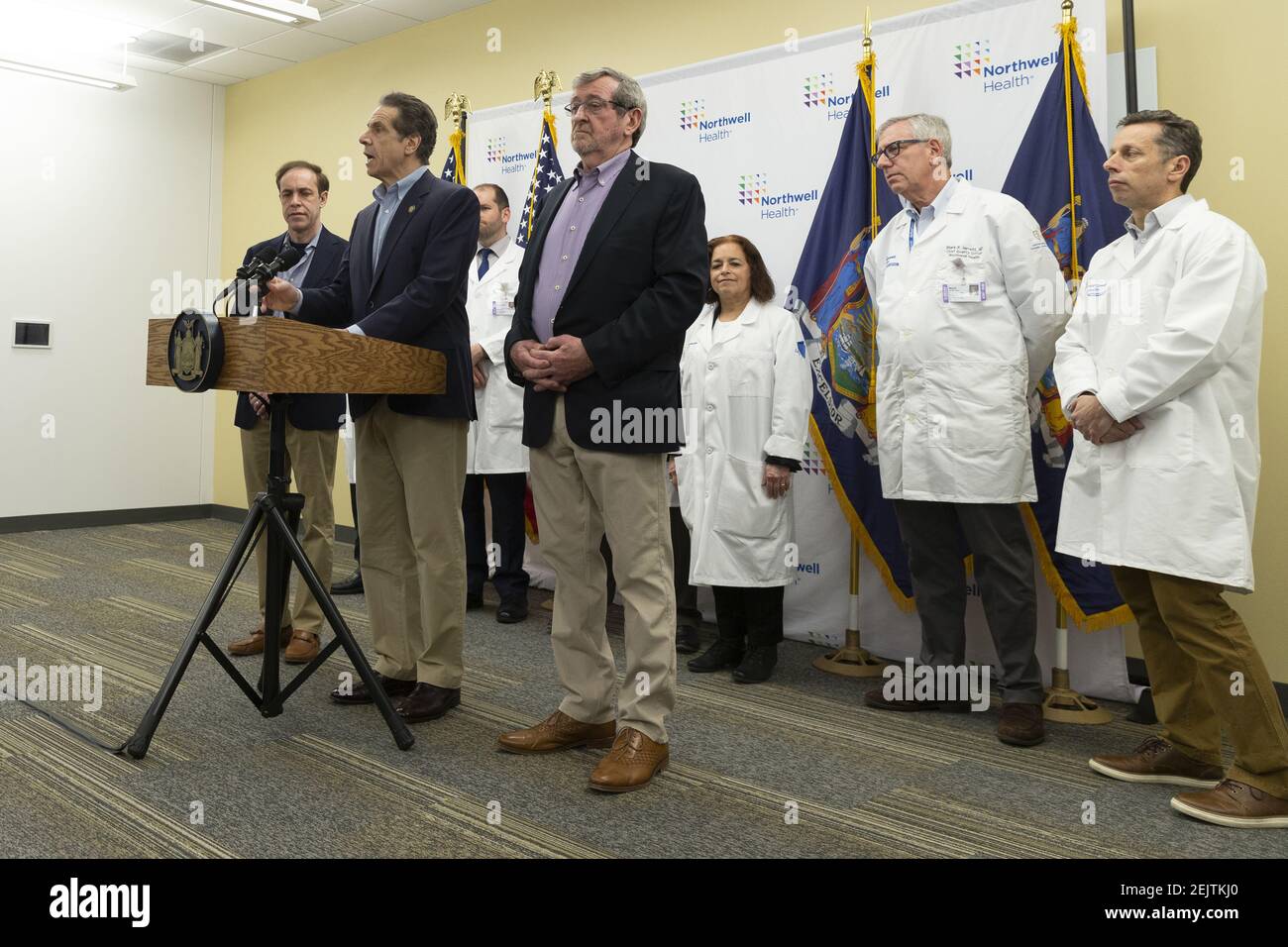 Governor Andrew Cuomo speaks at a press brief on COVID19 virus with Dr