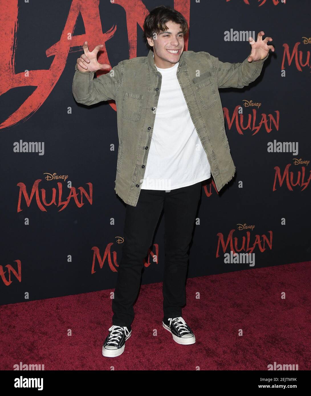 Pearce Joza arrives at the Disney’s MULAN World Premiere held at the ...