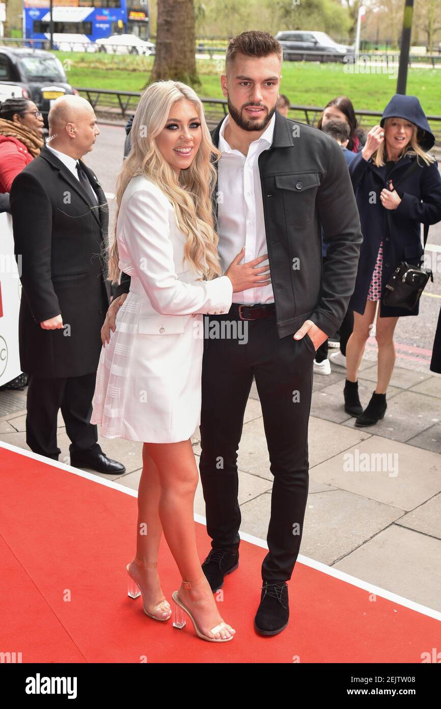 Paige Turley and Finley Tapp attend the TRIC Awards 2020 at The ...