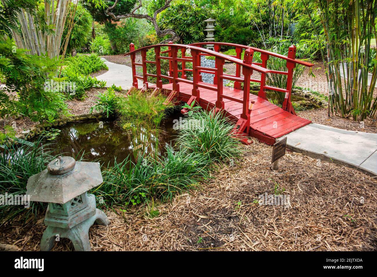 The Japanese Garden in the Miami Beach Botanical Garden, Florida Stock