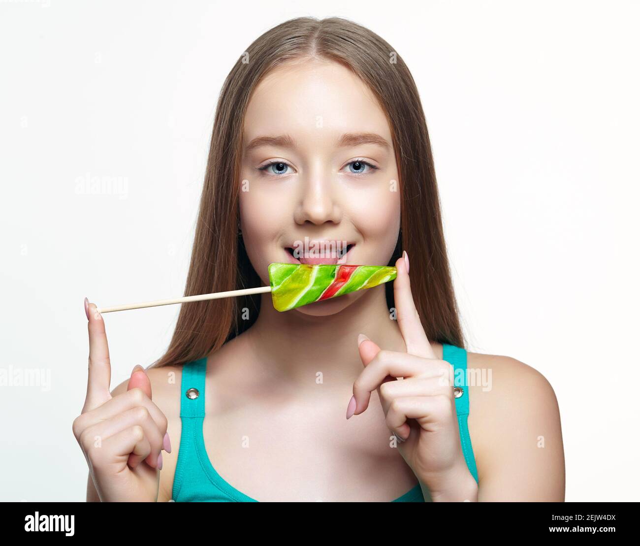 Girl licking hi-res stock photography and images - Alamy