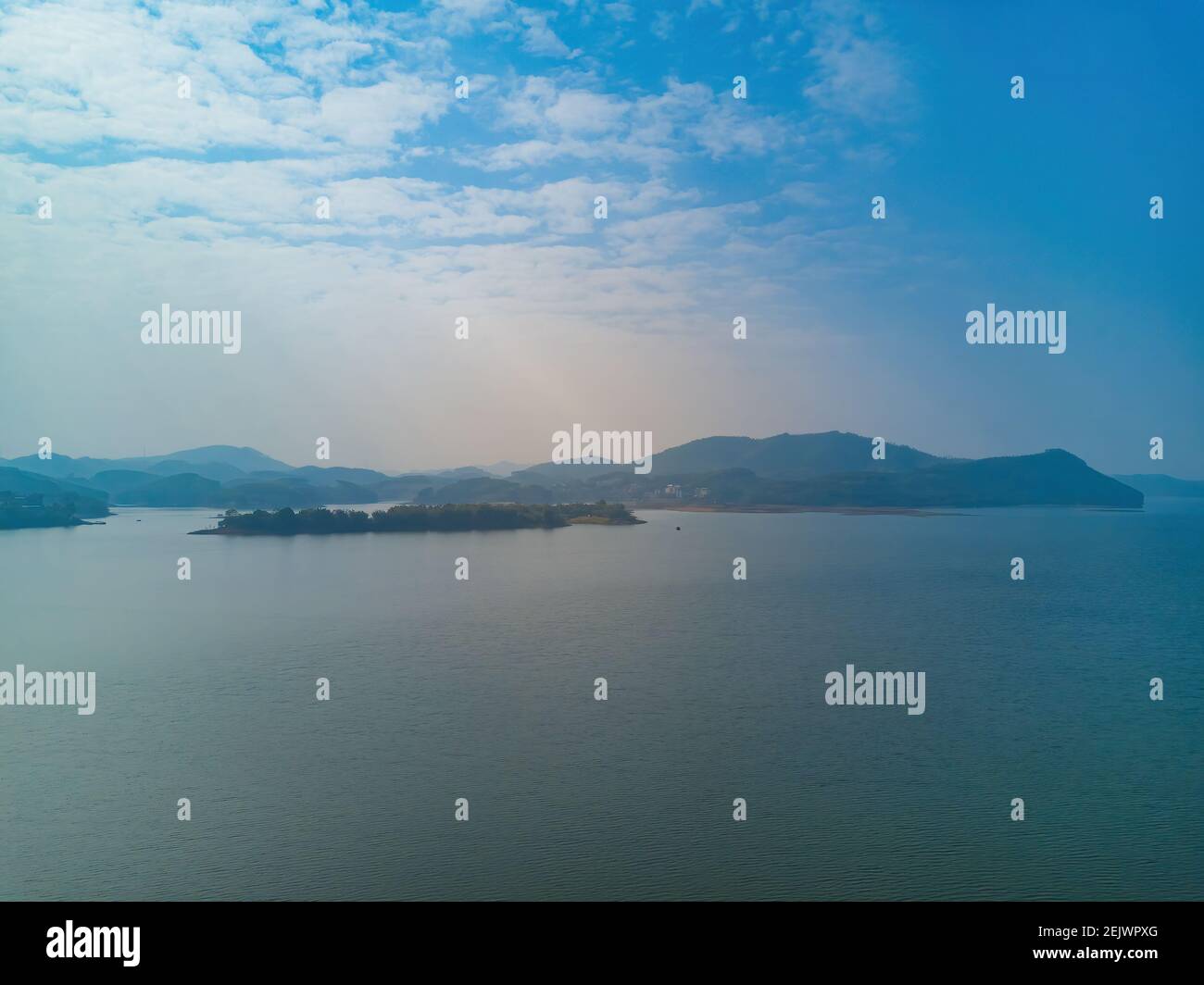 Reservoirs, lakes and mountain islands formed by dams Stock Photo Alamy