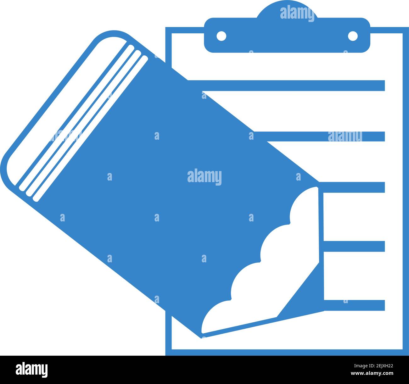 clipboard and pencil Stock Vector