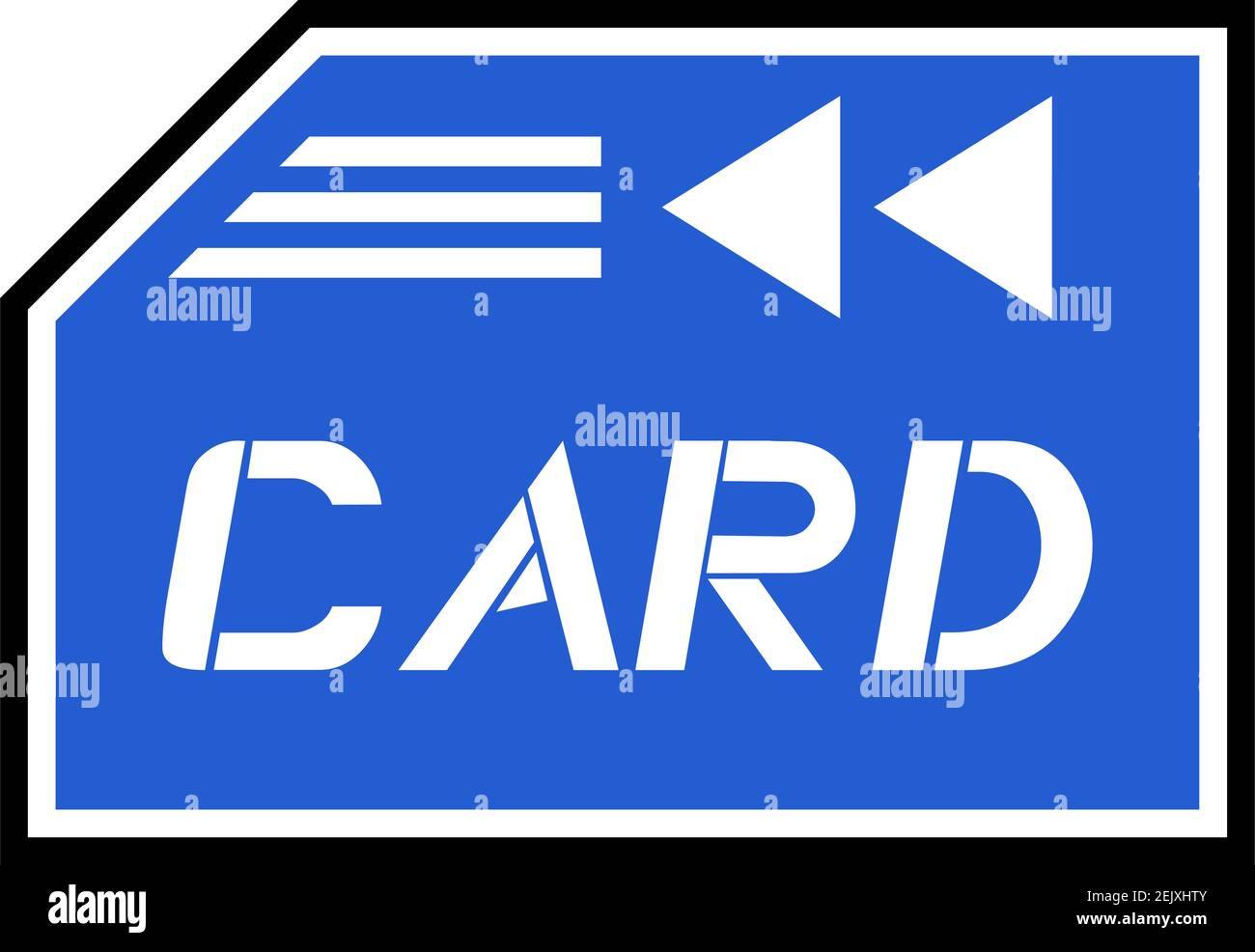 blue card icon Stock Vector