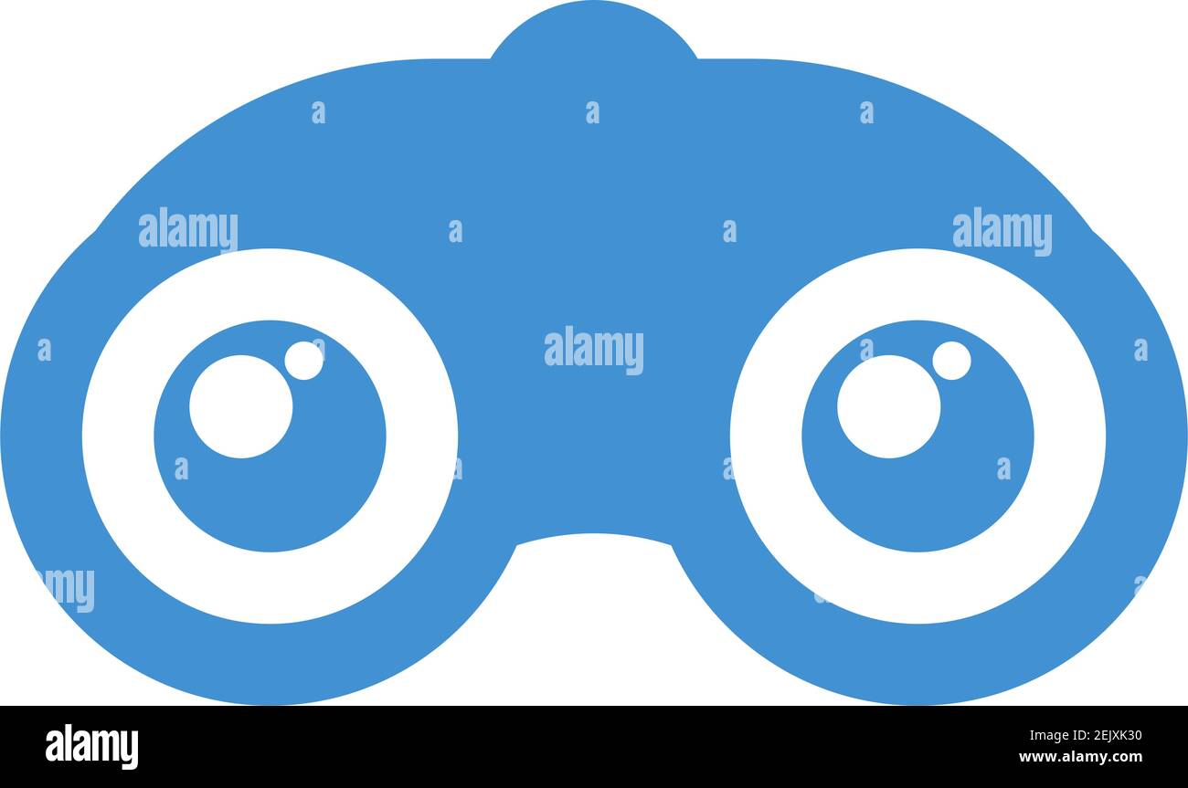 Binocular flat icon Stock Vector
