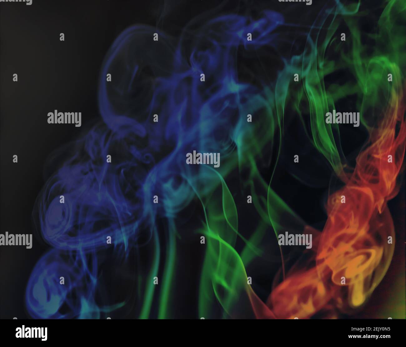 Abstract Smoke Texture Colorful Isolated Black Background Stock Photo ...