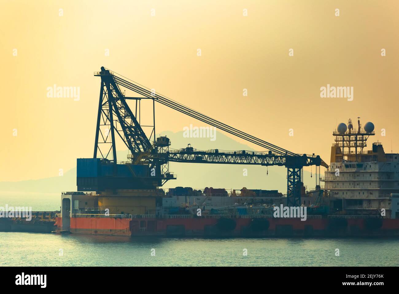 Container ship carrying container in import and export business. shipping transportation. Stock Photo