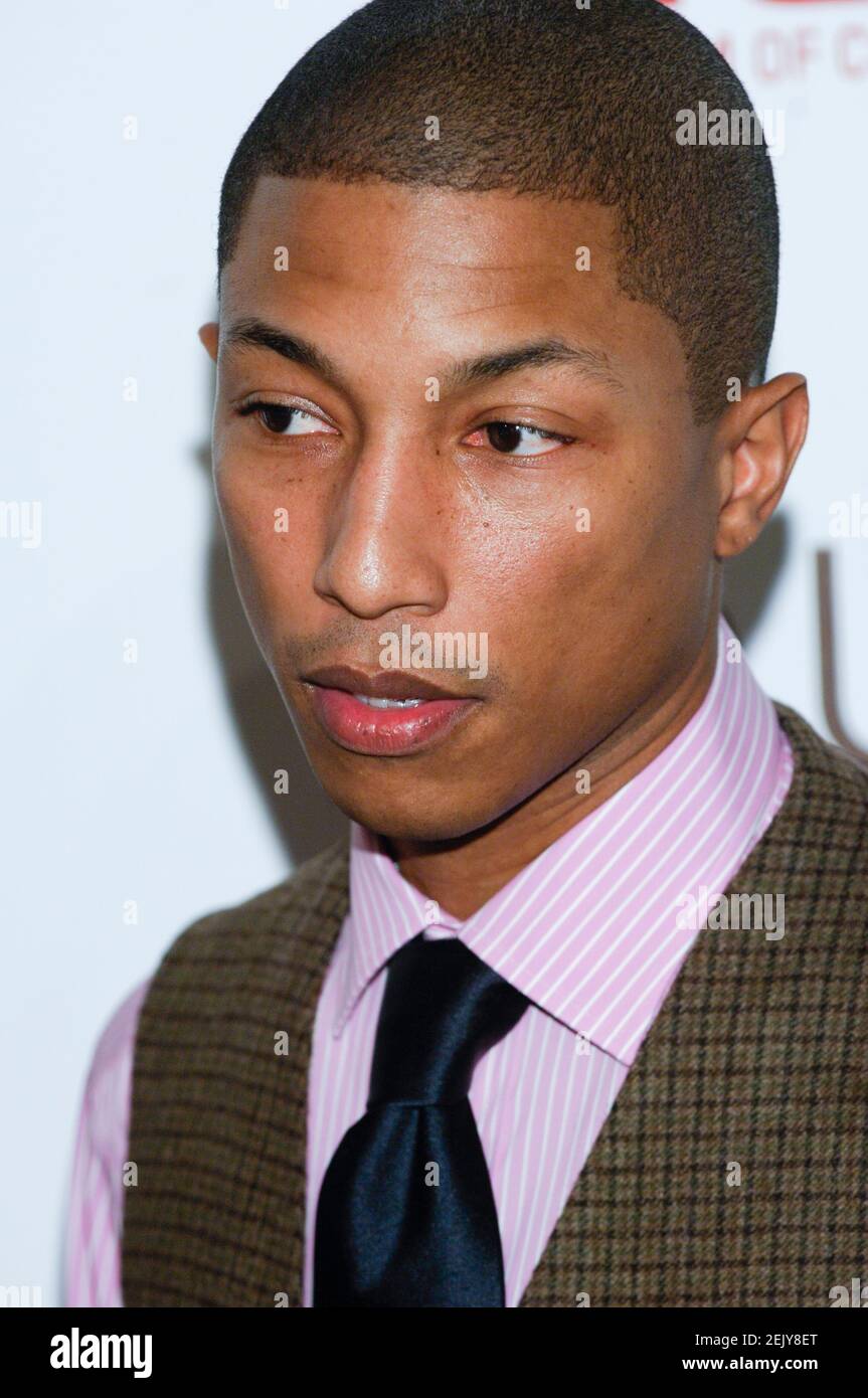 Rapper / Producer Pharrell Williams attends arrivals at the Louis Vuitton Gala celebrating the Murakami exhibition at Geffen Contemporary at MOCA on October 28, 2007 in Los Angeles, California. Credit: Jared Milgrim/The Photo Access Stock Photo