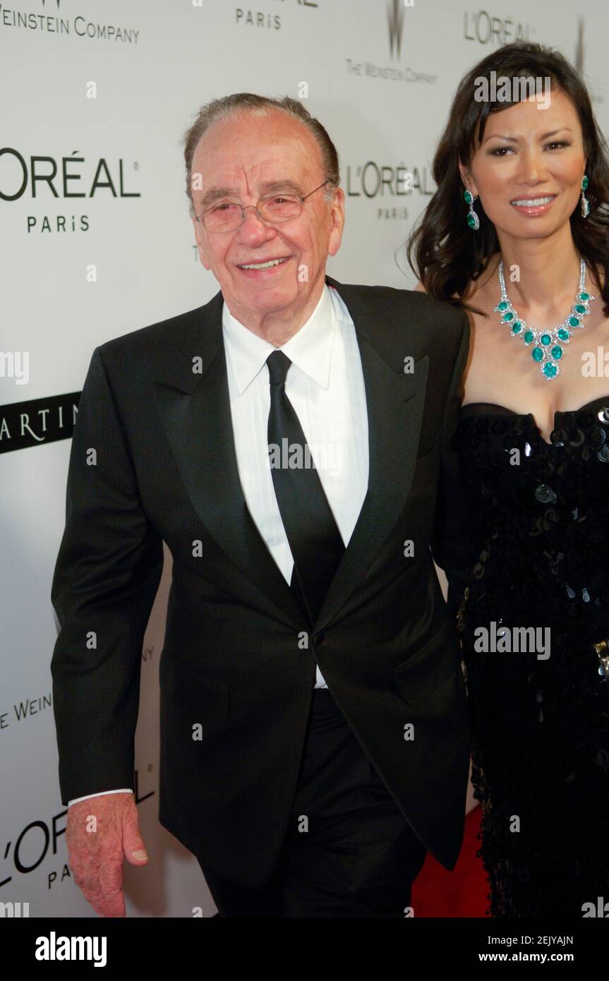 (LR) Rupert Murdoch and wife Wendi Deng attends arrivals for Weinstein