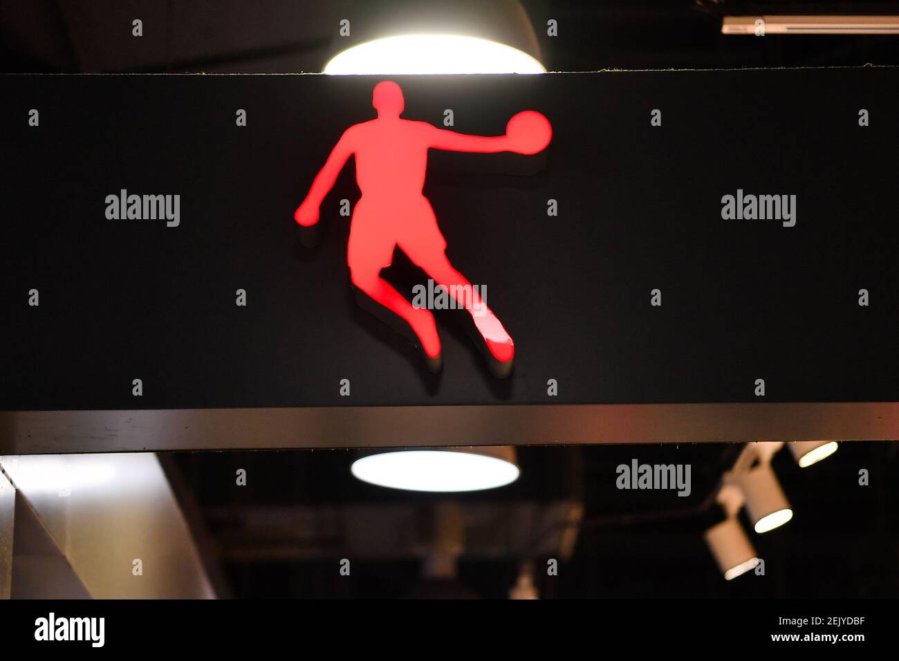 The logo of Qiaodan Sports is seen at its store Beijing China 8 April 2020. The decision by the Supreme Court on the case between Fujian based Qiaodan Sports and American retired professional