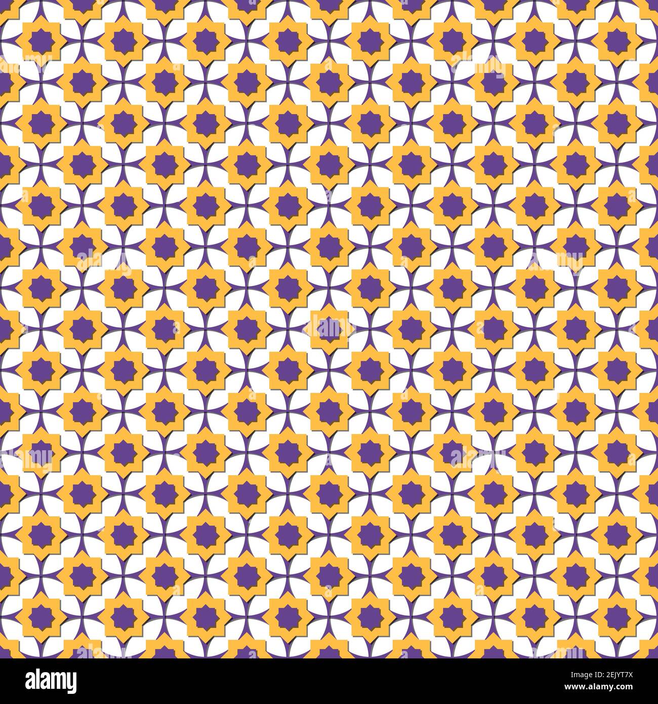 Arabic arabesque seamless pattern with colorful elements on white ...