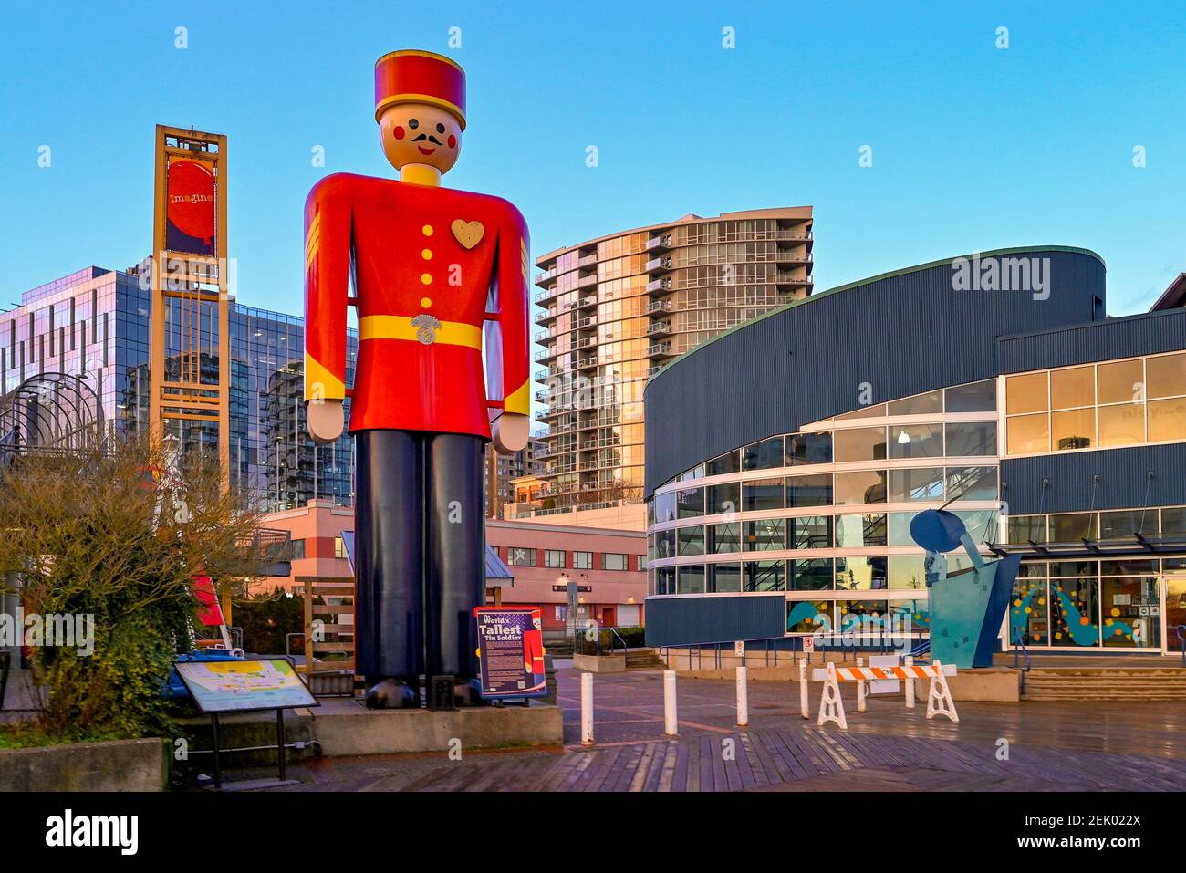 World's tallest tin soldier, New Westminter Quay, New Westminster