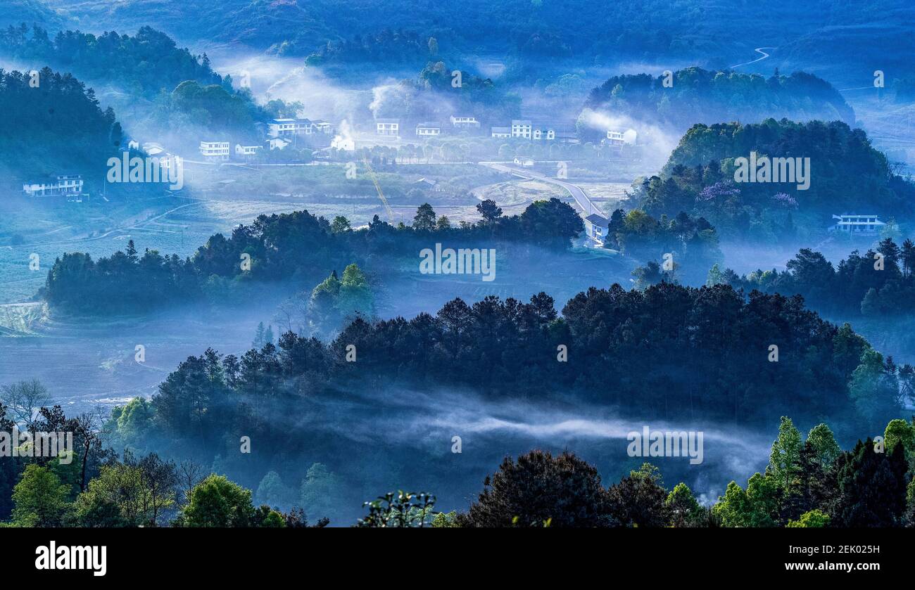 CHONGQING, CHINA - APRIL 14, 2020 - Rural living environment, Chongqing ...
