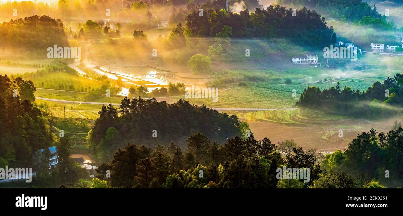 CHONGQING, CHINA - APRIL 14, 2020 - Rural living environment, Chongqing ...
