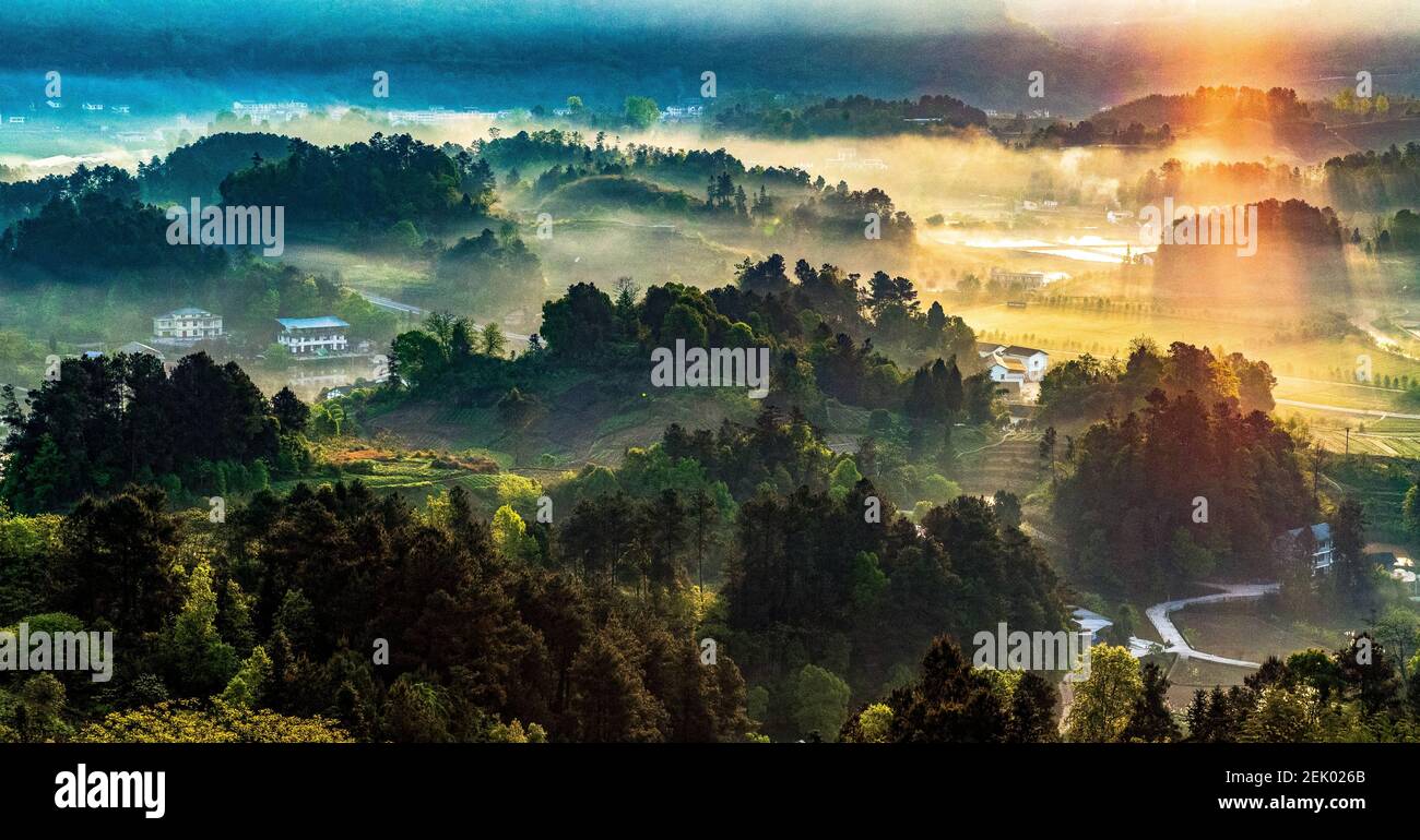 CHONGQING, CHINA - APRIL 14, 2020 - Rural living environment, Chongqing ...