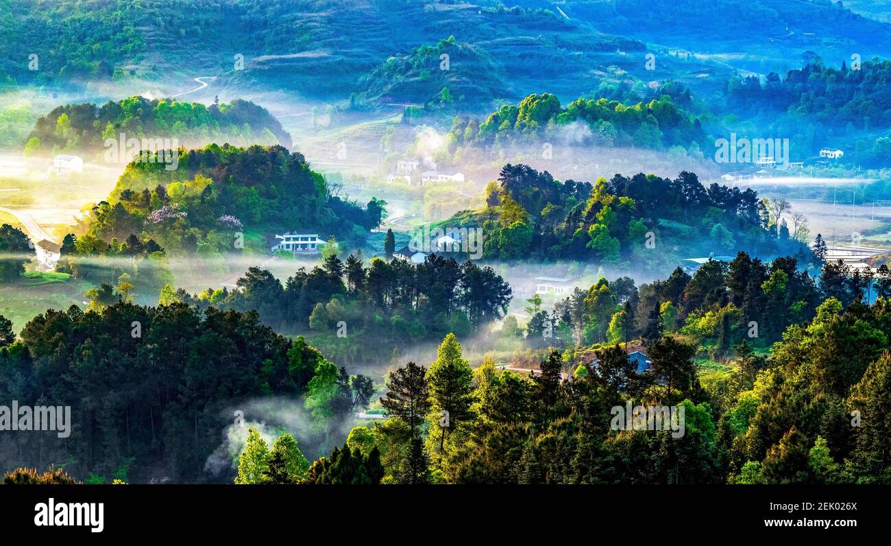 CHONGQING, CHINA - APRIL 14, 2020 - Rural living environment, Chongqing ...