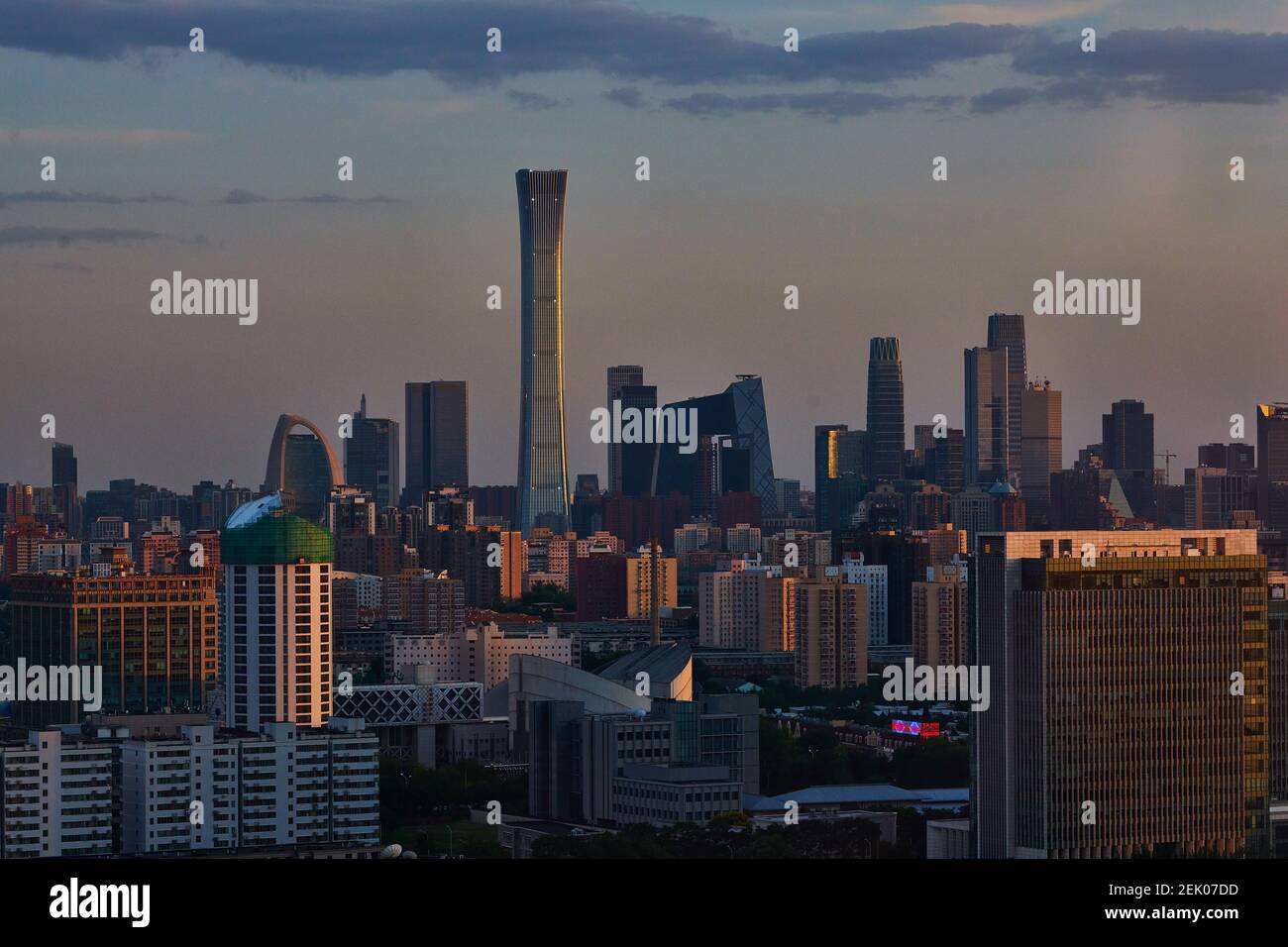 Beijing landmarks, including the China Zun, stand to form a skyline at ...