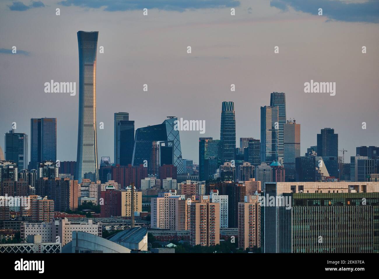 Beijing landmarks, including the China Zun, stand to form a skyline at ...