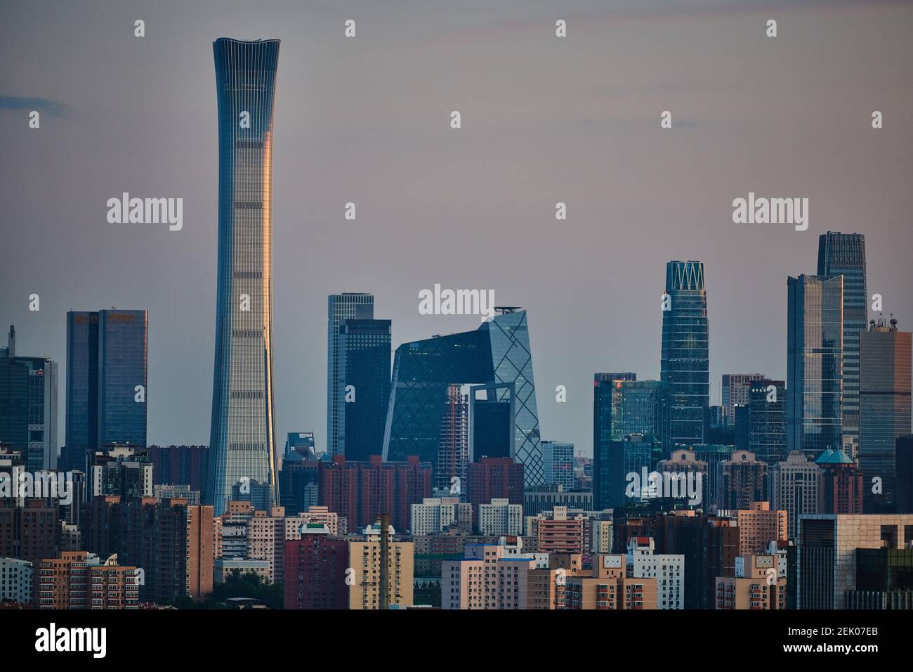 Beijing landmarks, including the China Zun, stand to form a skyline at ...