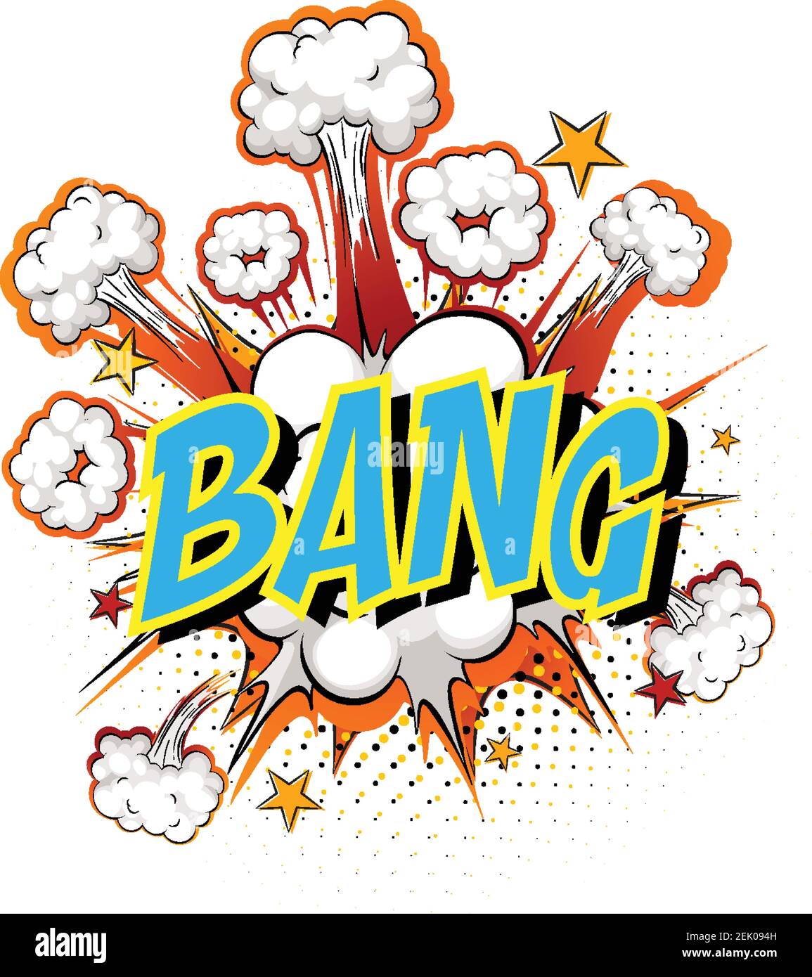 Word Bang on comic cloud explosion background illustration Stock Vector ...