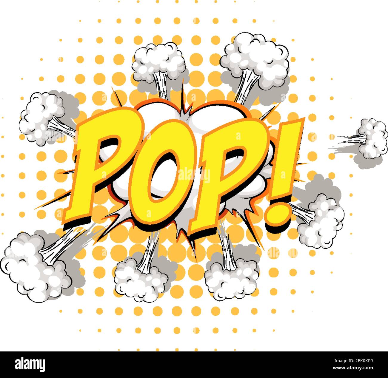 Comic speech bubble with pop text illustration Stock Vector