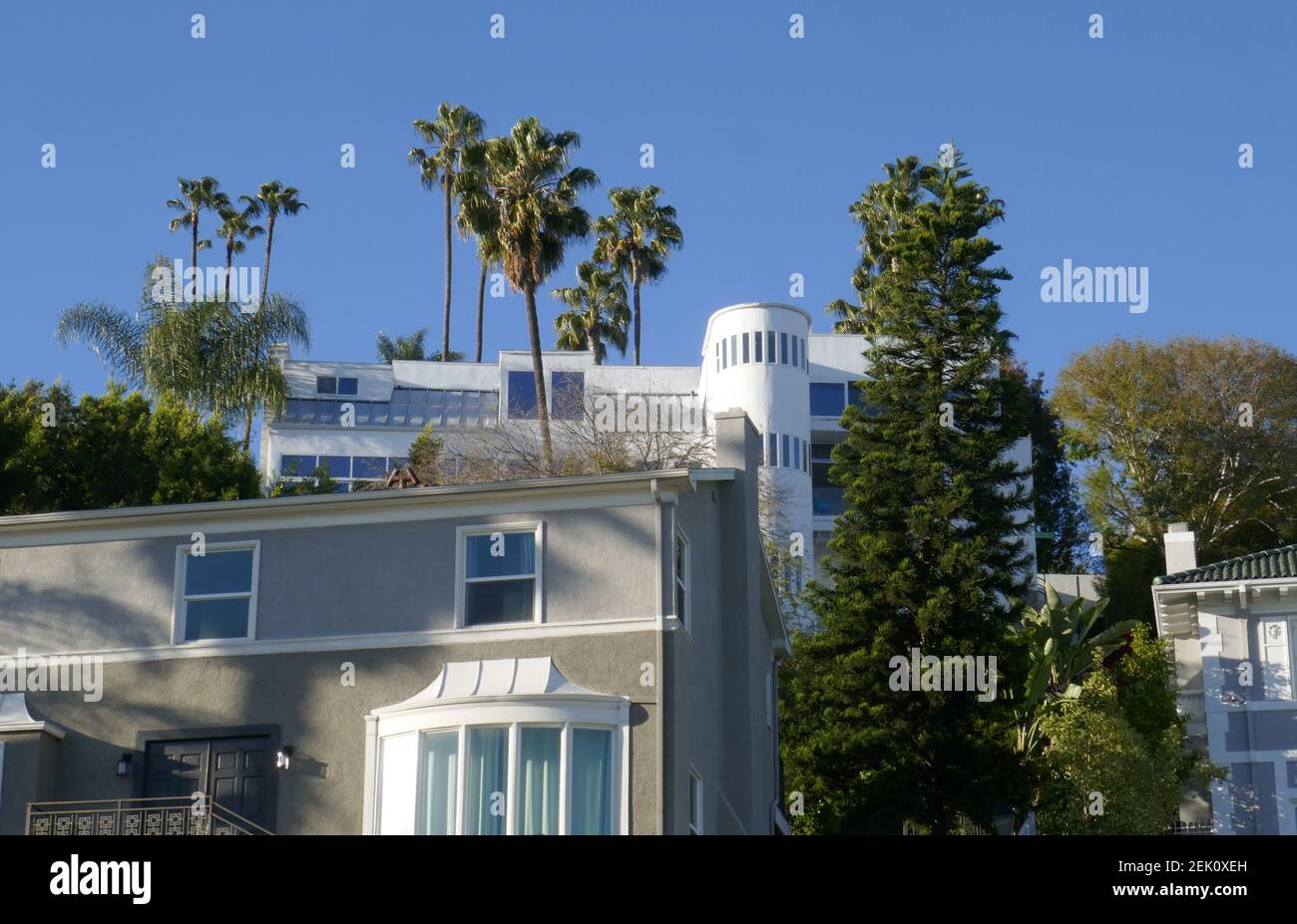 Los Angeles, California, USA 22nd February 2021 A general view of atmosphere of actress Kristen Stewart's home/house on February 22, 2021 in Los Angeles, California, USA. Photo by Barry King/Alamy Stock Photo Stock Photo