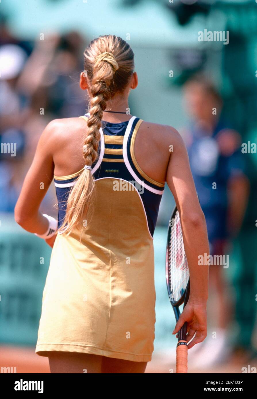 Photo Ancienne D'Anna Kournikova - Chute Lors D'un Match - Vintage 1990s