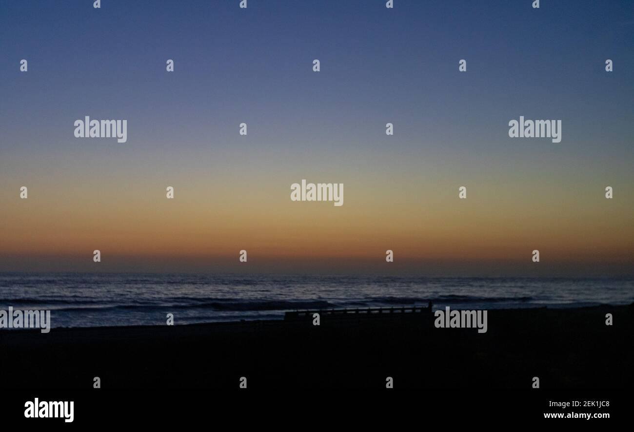 The sunset at South Carlsbad State Beach in San Diego, CA on May 4
