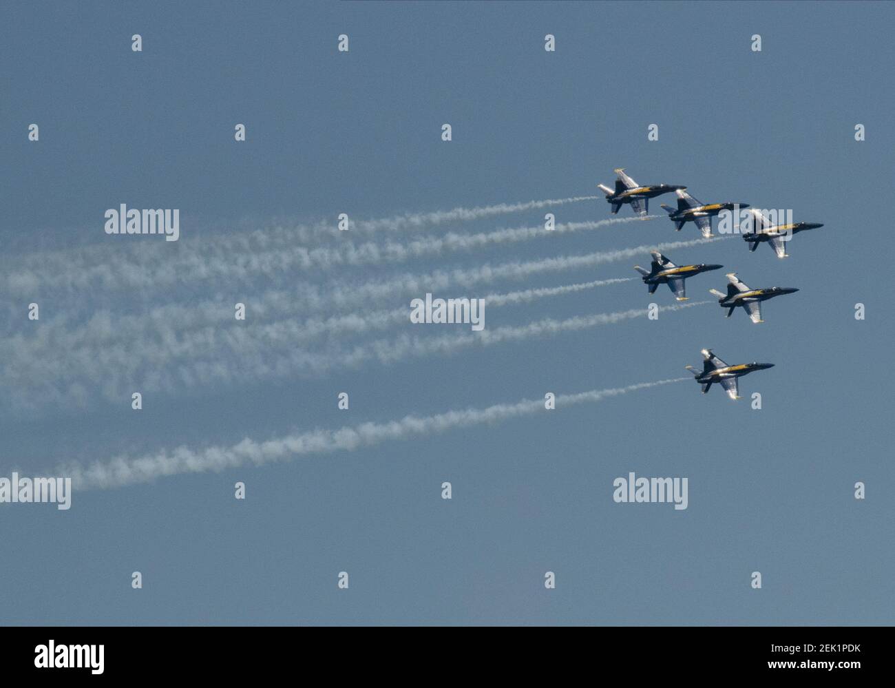 May 06, 2020: The Blue Angels' McDonnell Douglas F/A-18 Hornets fly ...