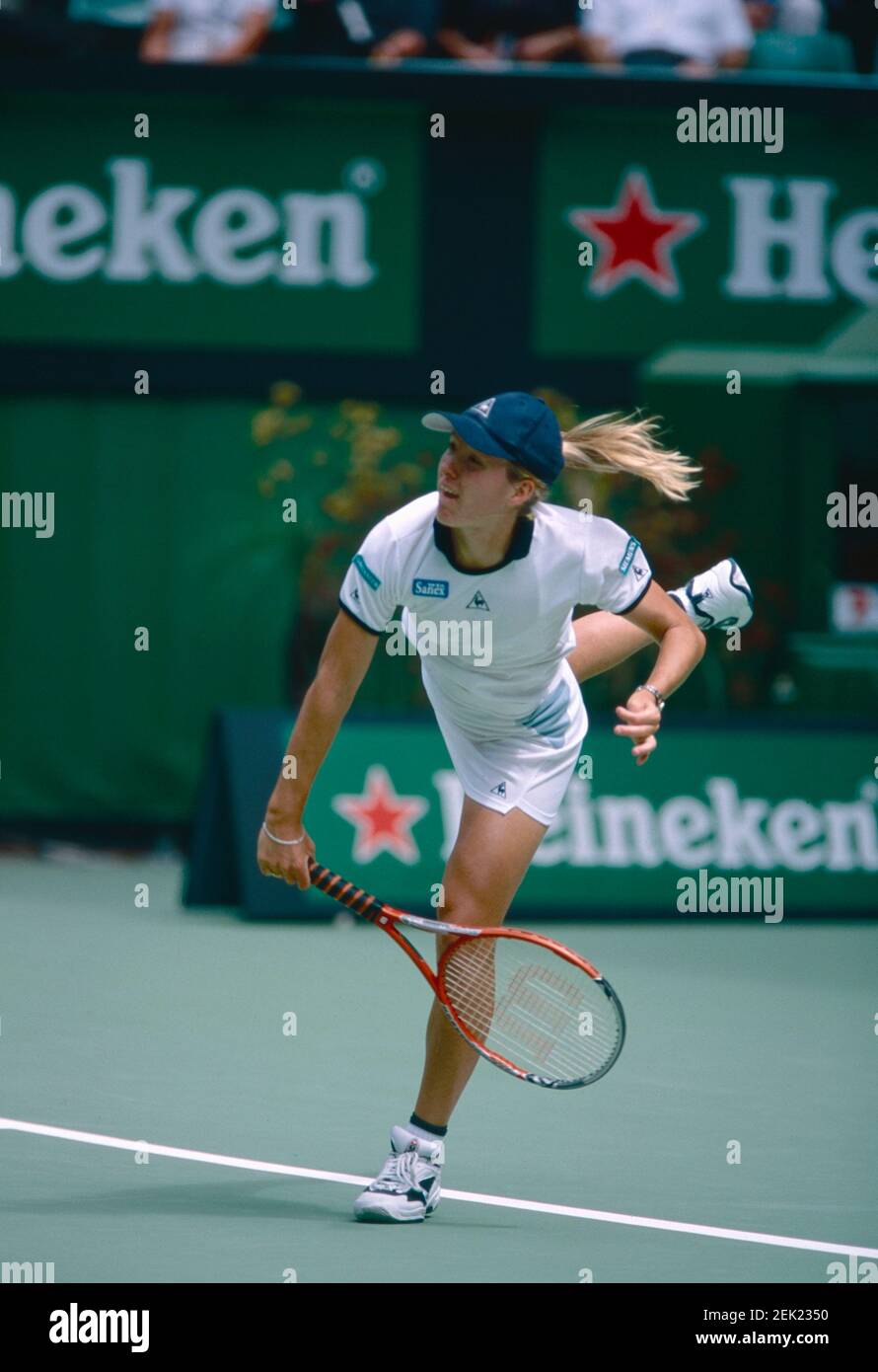 Belgian tennis player Justine Henin, 2002 Stock Photo