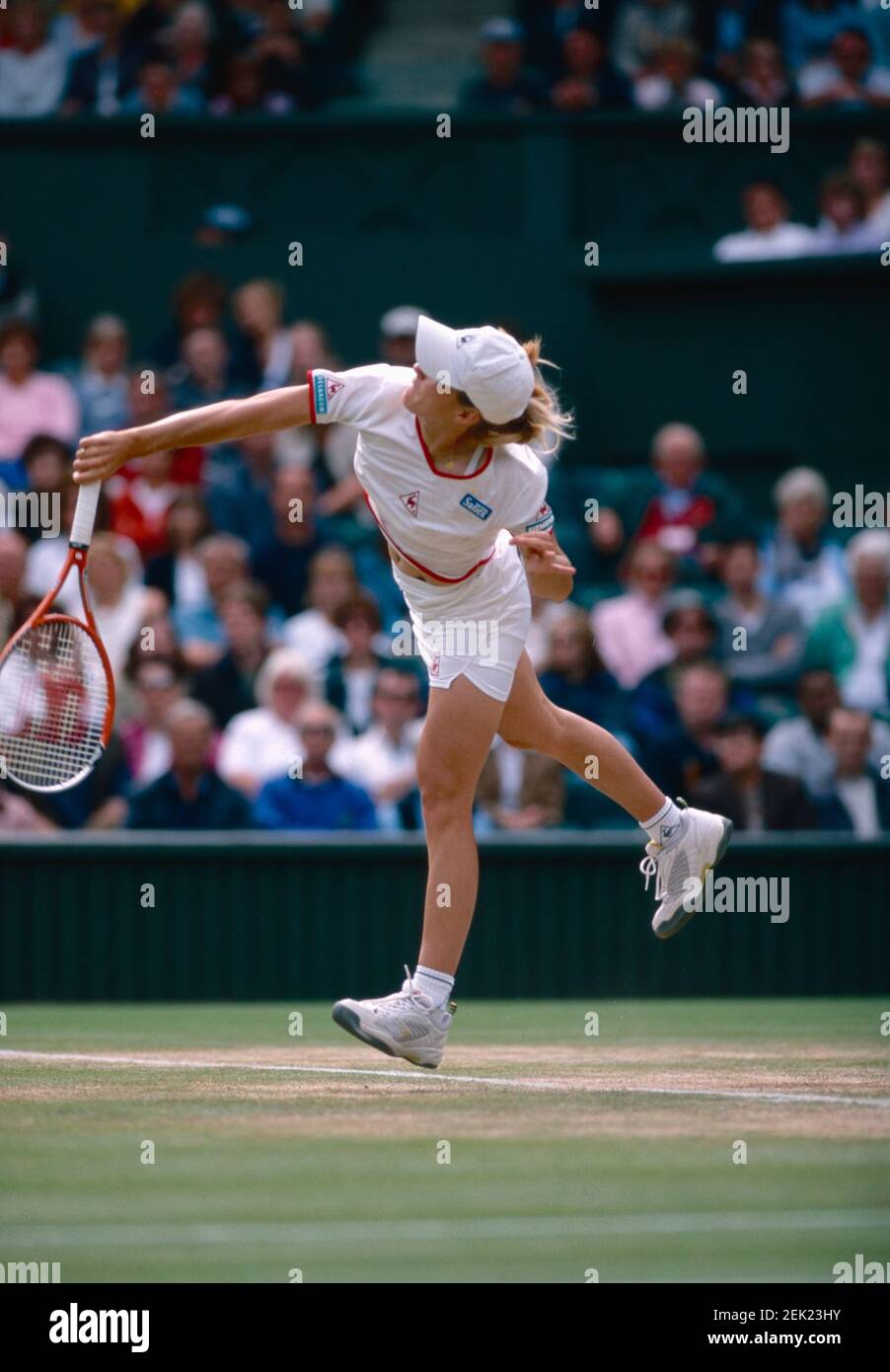 Belgian tennis player Justine Henin, Wimbledon, UK 2000s Stock Photo