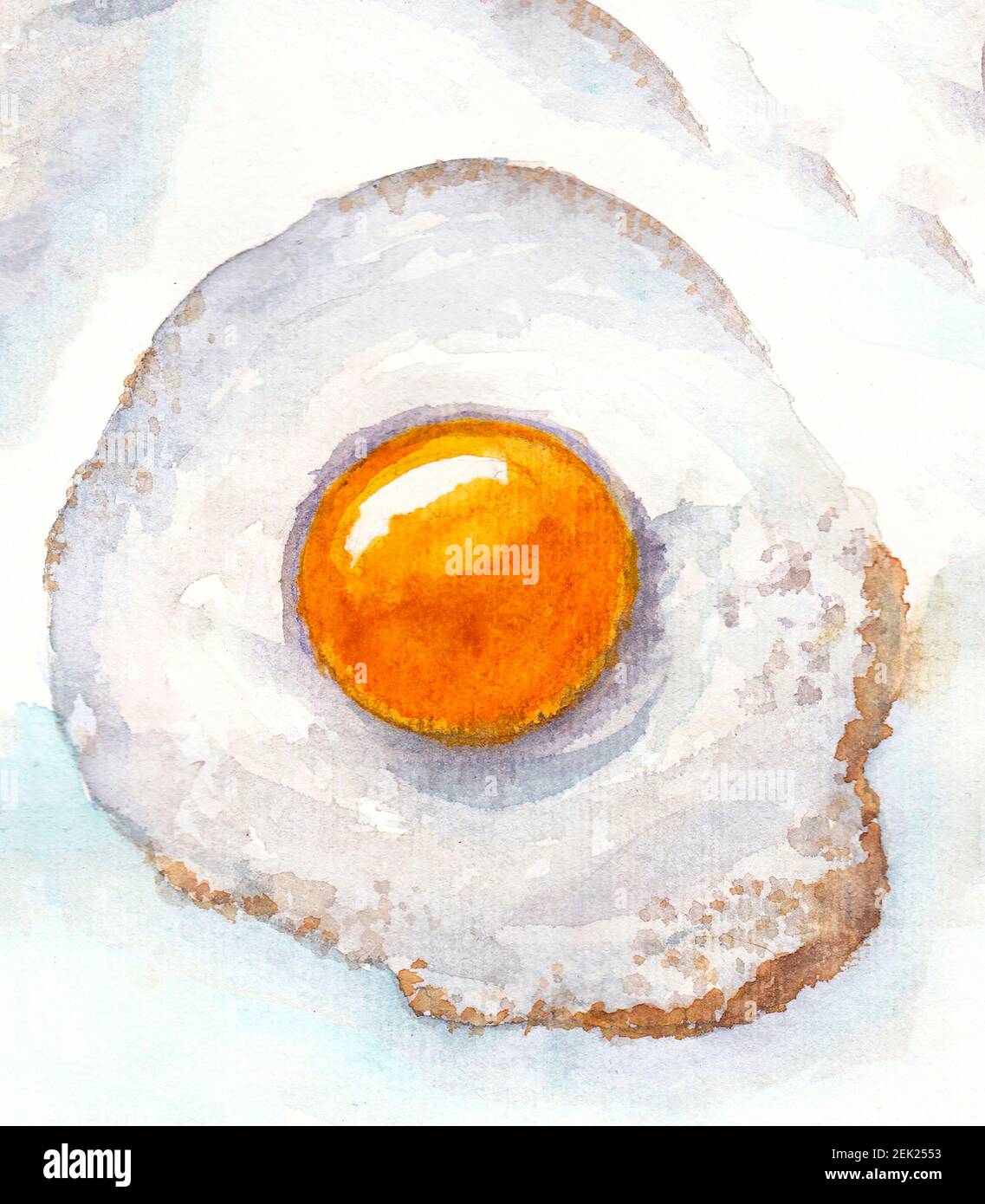 Scrambled egg on pan watercolor 22418334 PNG
