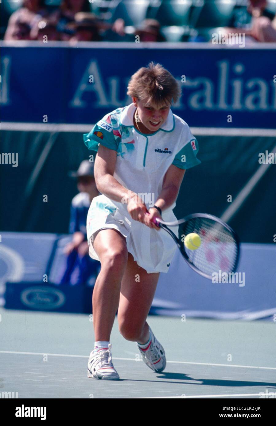 German tennis player Anke Huber, Australian Open 1992 Stock Photo Alamy