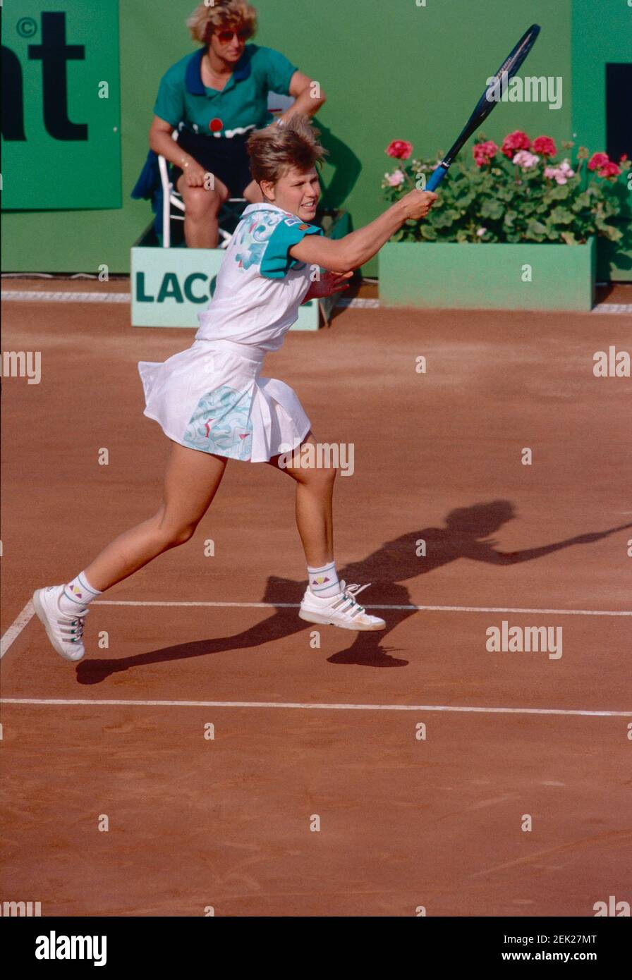 German tennis player Anke Huber, Internazionali, Rome 1992 Stock Photo
