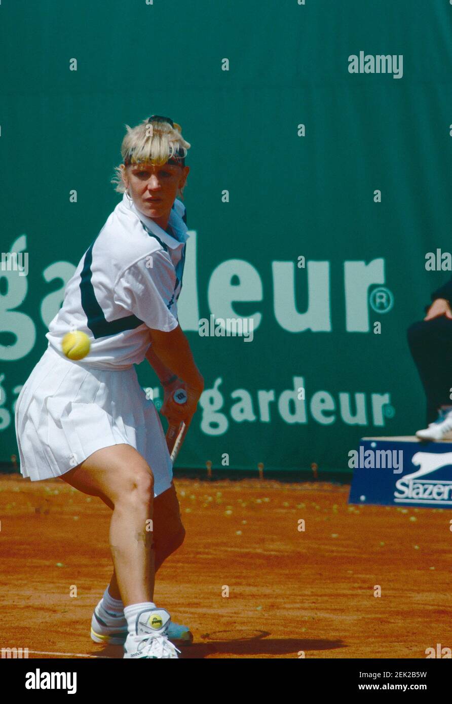American tennis player Ginger Helgeson-Nielsen, WTA Hansa Cup, Berlin, Germany 1991 Stock Photo