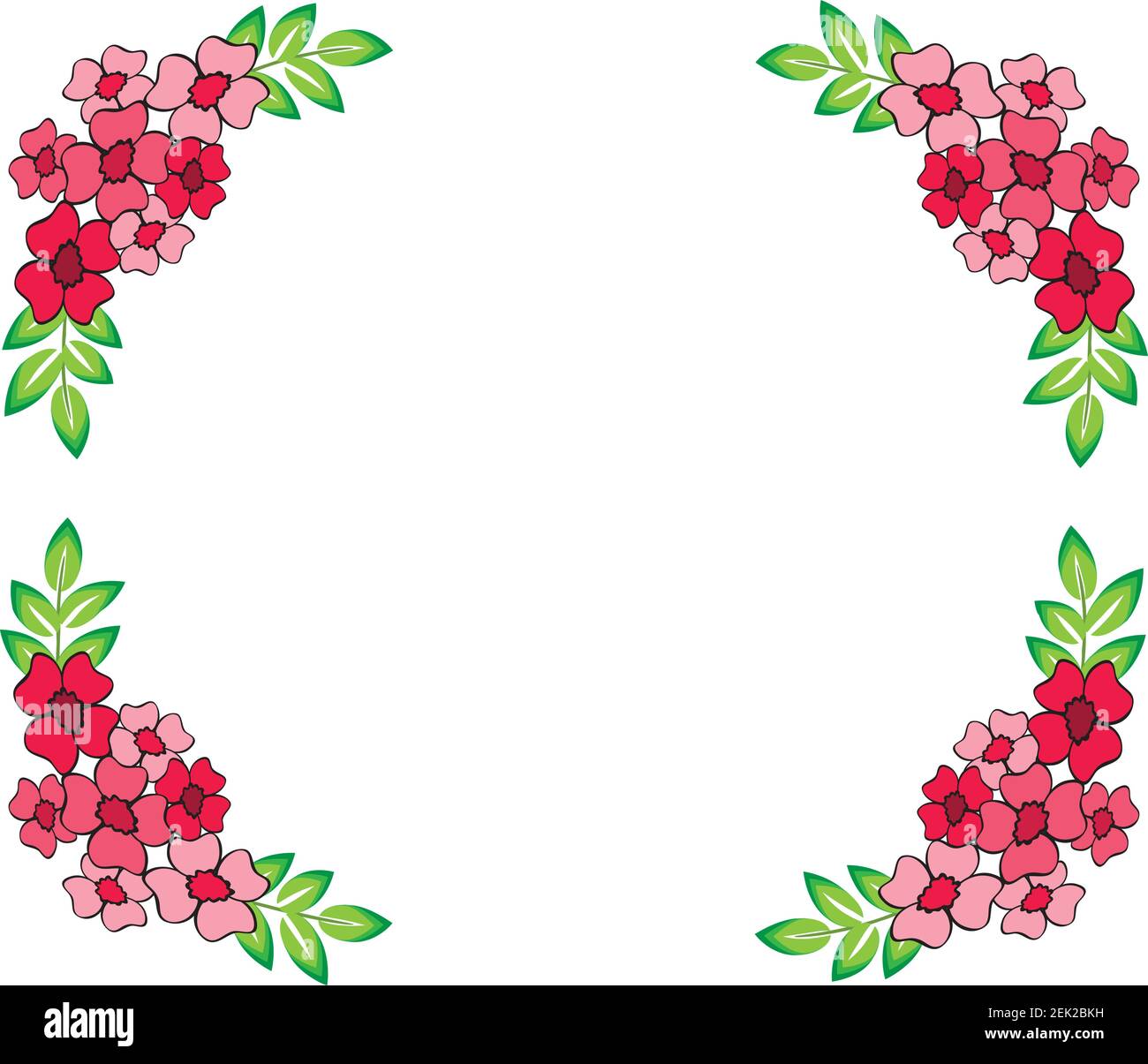 vector flowers butterfly border frame care background design Stock Vector  Image & Art - Alamy