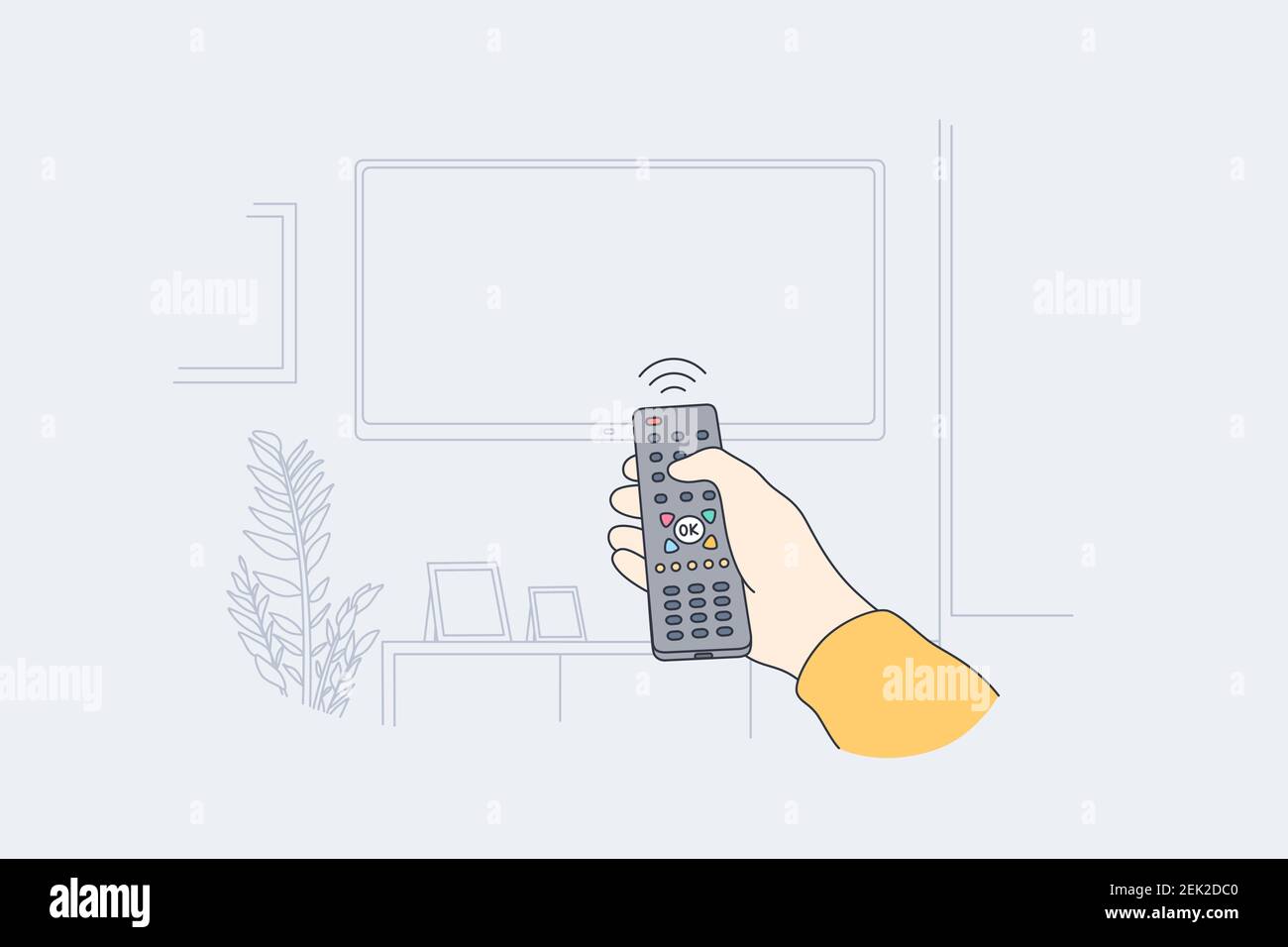Television, home entertainment concept Stock Vector
