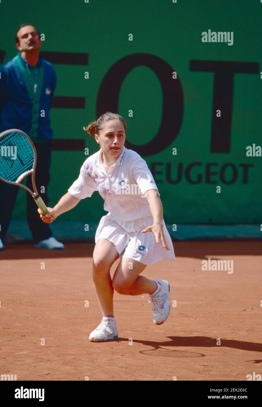 Italian tennis player Gloria Pizzichini, Internazionali Rome, Italy 1992  Stock Photo - Alamy