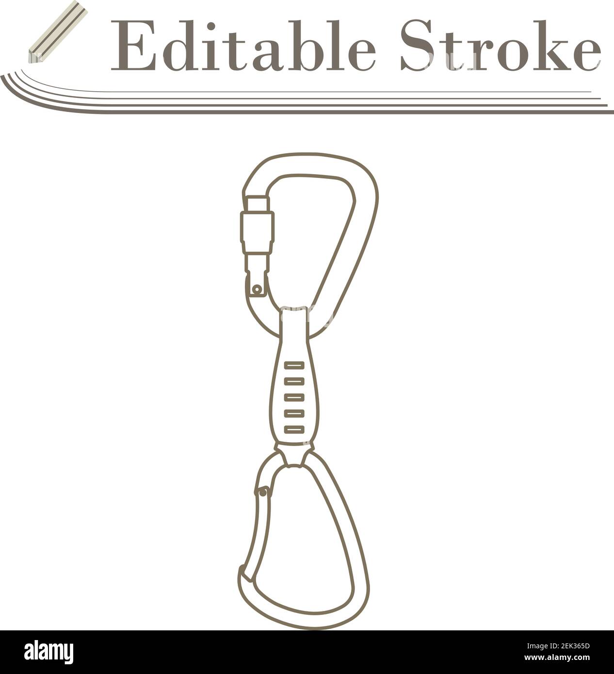 Alpinist Quickdraw Icon. Editable Stroke Simple Design. Vector Illustration. Stock Vector