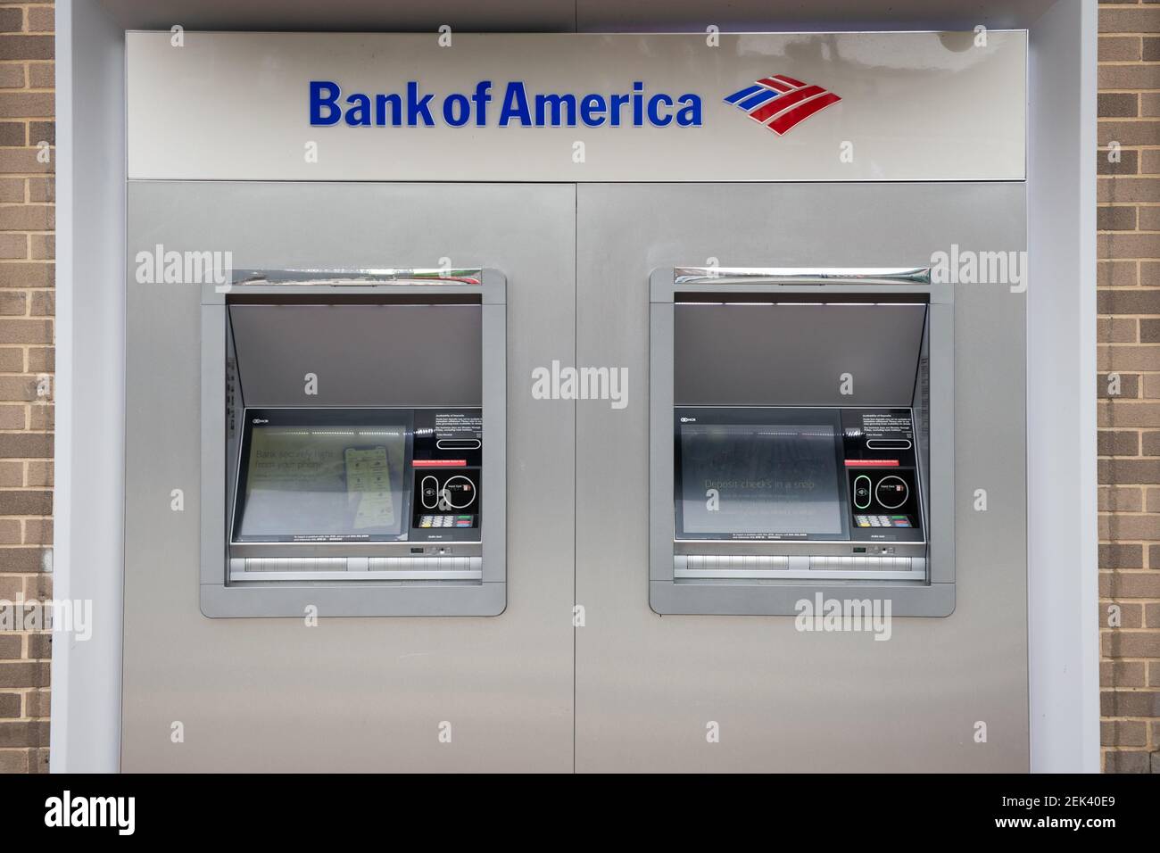 A general view of a Bank of America ATM location in Washington, D.C