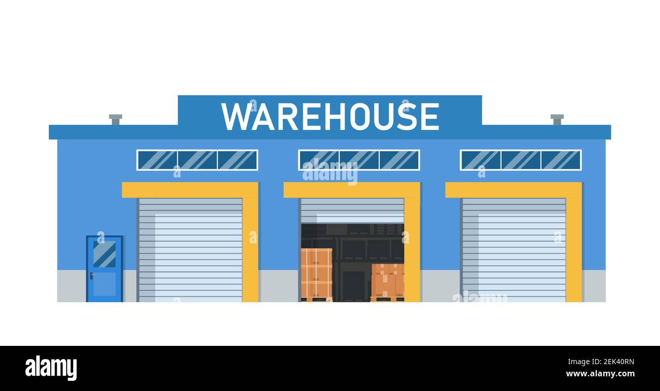 Warehouse commercial building Stock Vector Image & Art - Alamy