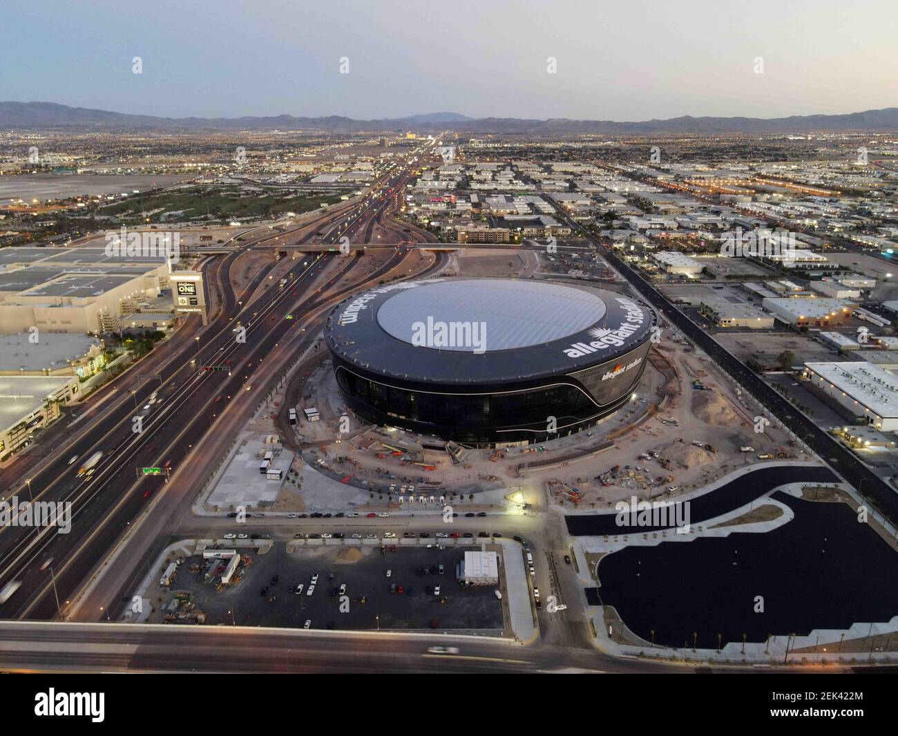 May 29 Las Vegas Nevada Usa General Overall Aerial View Of The Allegiant Stadium Construction Site The Stadium Will Be The Home Of The Las Vegas Raiders And The Unlv Rebels