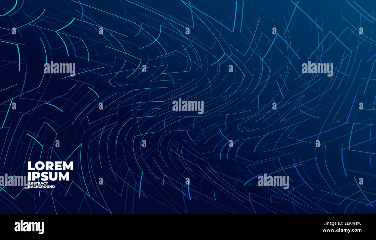 Abstract lines on dark blue background. Stock Vector