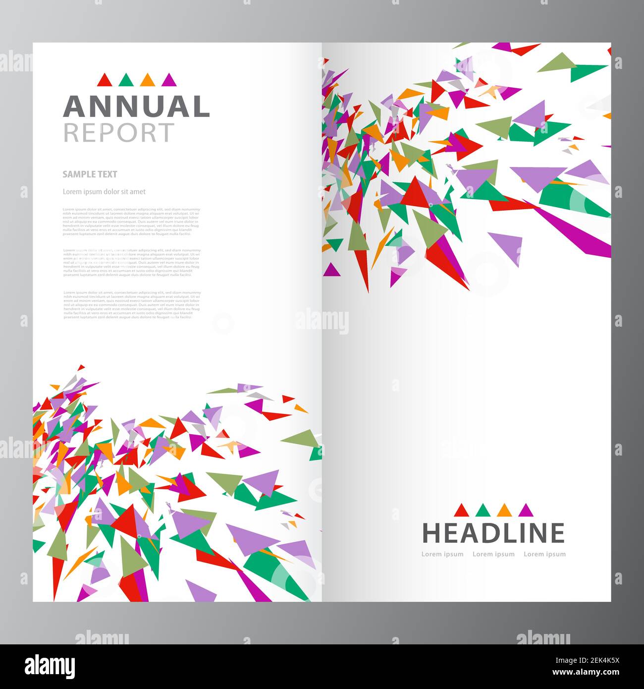 Annual business report brochure layout template design Stock Vector ...