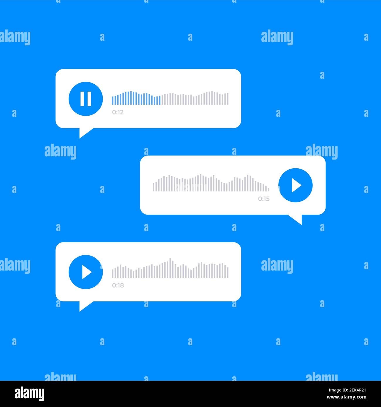 Voice message icon for mobile device. Social audio app Stock Vector ...
