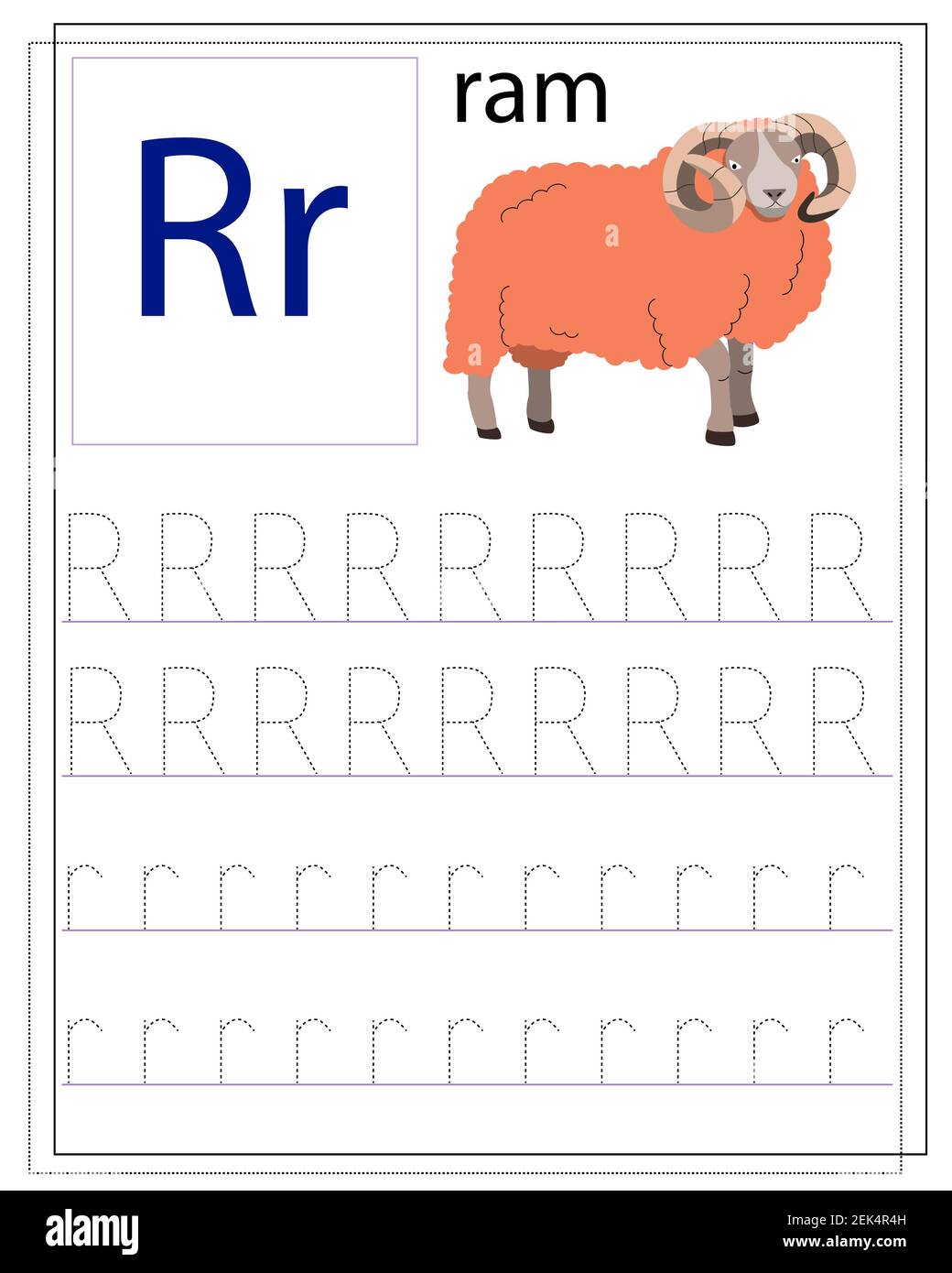 a worksheet for children with the letter r to learn the english alphabet stock vector image art alamy