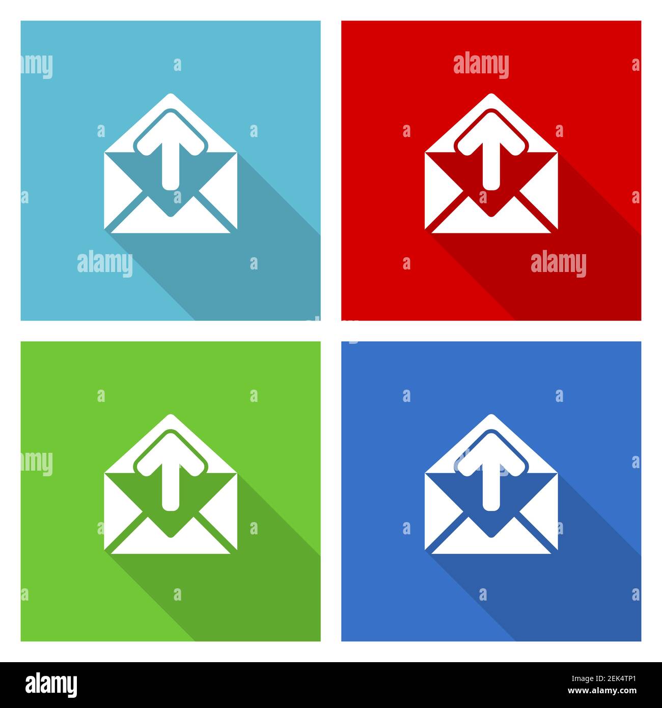 Email icon set, flat design vector illustration in eps 10 for webdesign ...