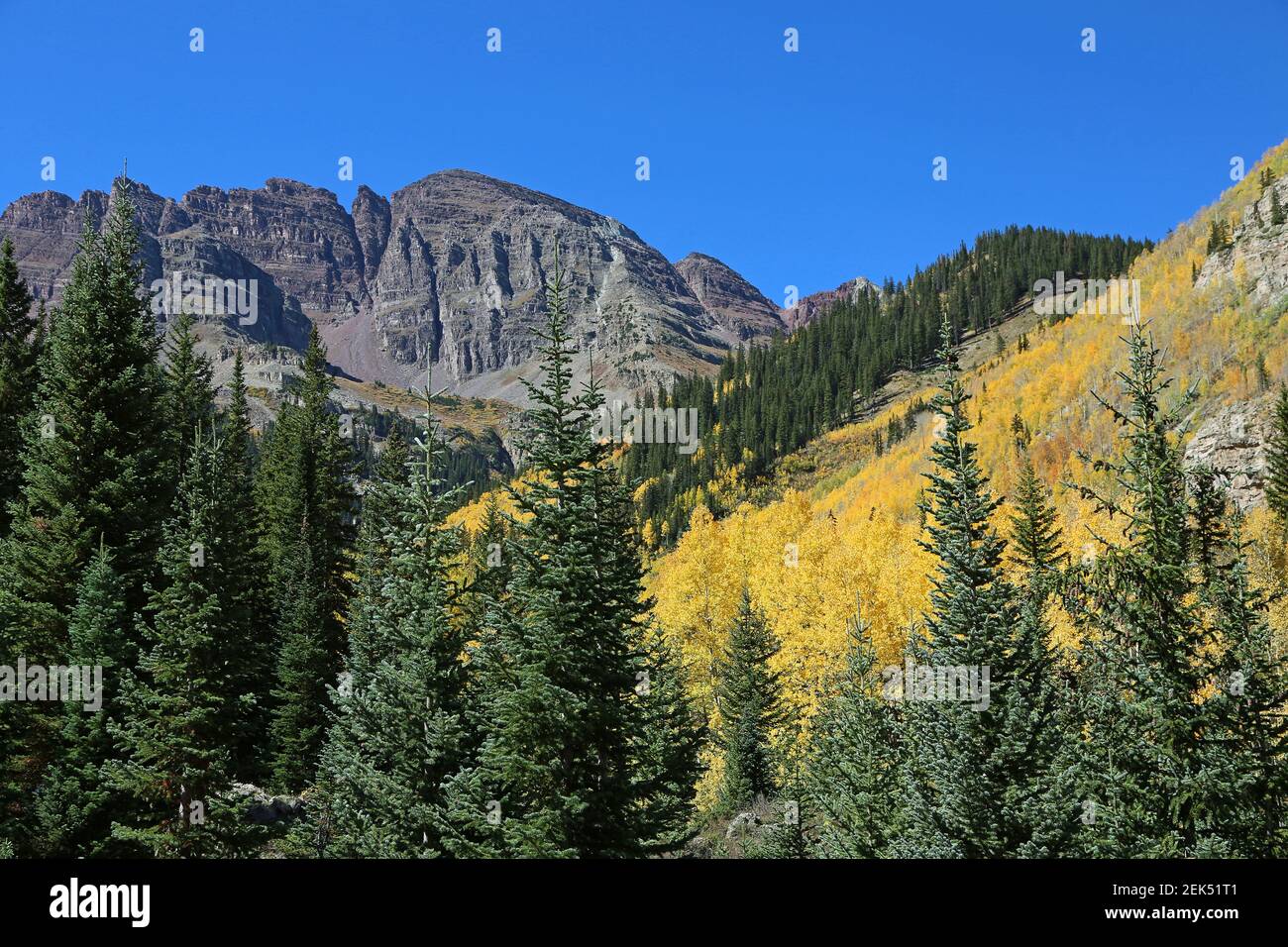 View at Sleeping Sexton  - Rocky Mountains, Colorado Stock Photo